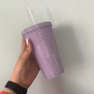 Shiny lavender studded Starbucks tumbler!